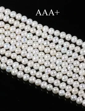 AAA Natural Freshwater Pearl Beads High Quality 36cm Punch Loose Beads for Jewelry Making DIY Women Elegant Necklace Bracelet - Aliexpress - FashionsVida