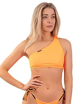 Haut De Bikini One Shoulder Bandeau 449 Orange S - Nebbia - FashionsVida