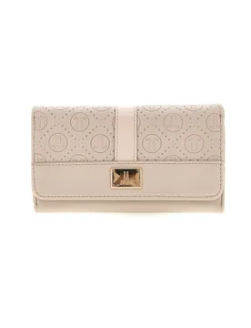 Portafoglio Lungo Rosa Cipria con Monogram e Chiusura Dorata LL26S-506-68 - Lancetti - FashionsVida