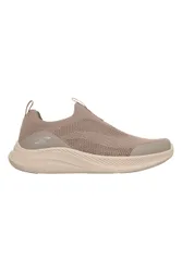 Sneakers taupe slip on in tessuto Bobs Moda Flex Broad Acre 43