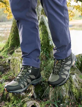 Trekker Ii' Mens Softshell Boots With Heel & Toe Bumpers Waterproof Hiking Shoes Khaki - Size Uk 7 - Mountain Warehouse - FashionsVida
