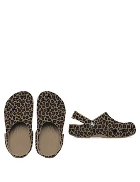 Kids' Classic Animal Print Clogs (11 Small-5 Large) Brown Mix Female - Crocs - FashionsVida