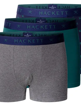 Boxers Hmu100038 Trunk 3 Unités Ink Blue L - Hackett - FashionsVida
