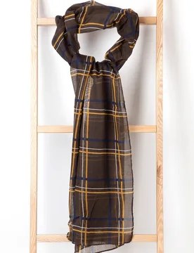 Polly Womens Checked Floaty Scarf - - Size: ONESIZE - Rydale - FashionsVida