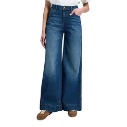 Jeans A Vita Alta Extreme Stella Wide Leg Brash Blue 32