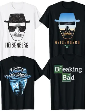 Breaking Bad Periodic Square T-Shirt I Am The One Who Knocks Blue Hue Portrait Tee Funny Heisenberg Desert Horizon Outline Tops - Aliexpress - FashionsVida