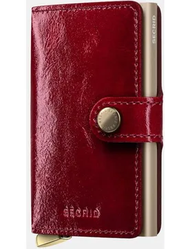 Tarjetero de piel Naplak Red con protección RFID - Secrid - FashionsVida