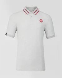 Official Haas Team Unisex Regular Fit Polo - Grey Marl XL unisex