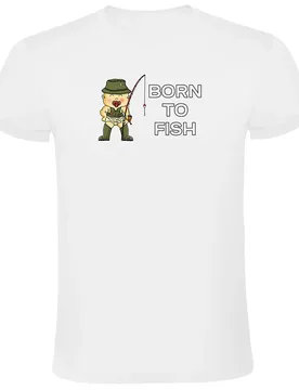 Born To Fish Short Sleeve T-shirt White XL Men - Kruskis - FashionsVida