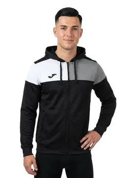 Sweat-shirt à Zip Crew V Black / Grey / White S - Joma - FashionsVida