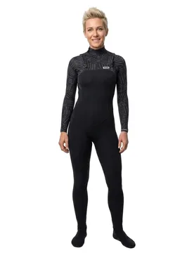 Combinaison En Néoprène à Manches Longues Et Fermeture éclair Sur La Poitrine Element 4/3 Mm Black XS - Ion - FashionsVida