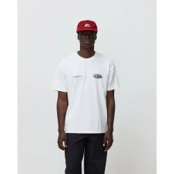 Camiseta de hombre de 100% algodón orgánico oval blanca