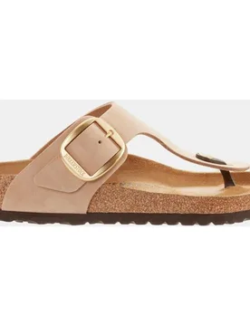 Sandalias mujer Gizeh con hebilla grande en piel de nobuck - Birkenstock - FashionsVida