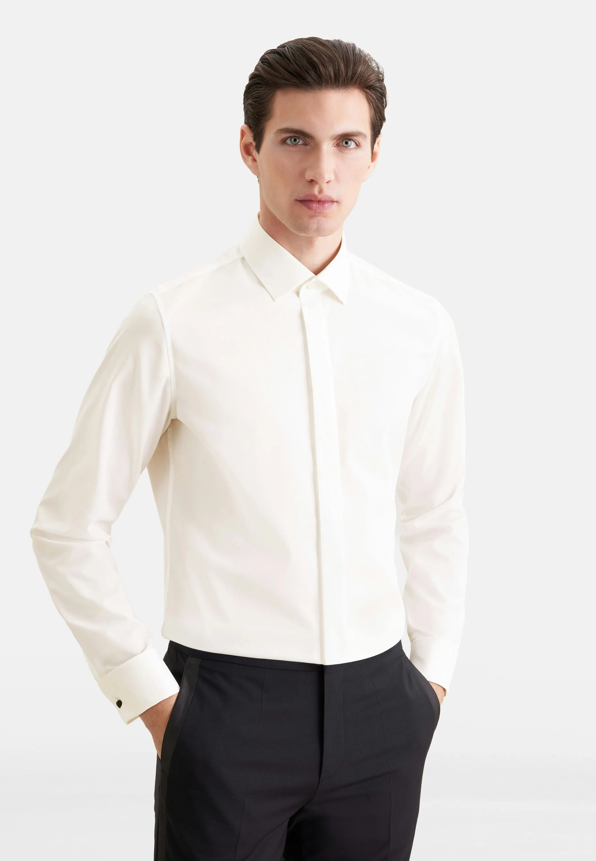 Shaped Gala Uni Ecru 39 - Seidensticker - FashionsVida