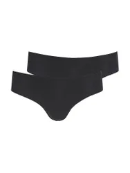 Panty 2er Pkg. ADVANTAGE MODAL INVISIBLE black schwarz 40 damen