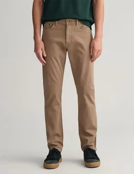 Jean Desert Regular Fit Desert Brown 40 - Gant - FashionsVida