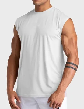 Men Tank Tops Quick Dry Polyester Mesh Breathable for Men Workout Firness Muscle Sleeveless Shirt - Aliexpress - FashionsVida