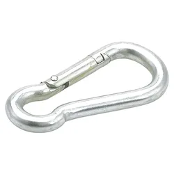 Carabiner Hook Galvanized 25 Units Grey 90 x 9 mm unisex