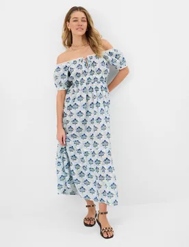 Pure Cotton Floral Midaxi Beach Dress Ivory Mix female - Accessorize - FashionsVida