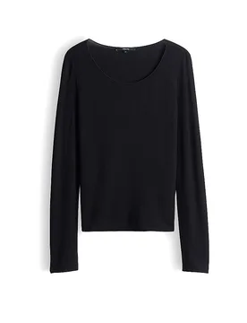 Camiseta de manga larga KIROSA SOFT LONG negro 42 - someday - FashionsVida