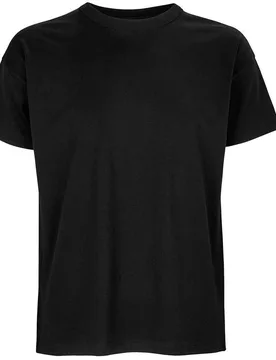 Mens Boxy Organic Oversized T-Shirt (Deep Black) - Size Small - SOLS - FashionsVida