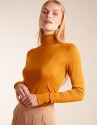 Roll Neck Jumper - XXL / MUSTARD - female