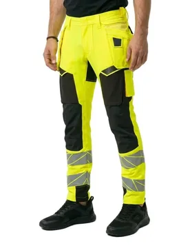 Pantalon De Travail Accelerate Safe 19031 Hanging Pockets Big Hi-Vis Yellow / Black 68 - MASCOT - FashionsVida