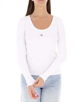 T-shirt maniche lunghe BIANCO M - Calvin Klein - FashionsVida