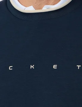 Sudadera de hombre de cuello redondo con logo - Hackett - FashionsVida
