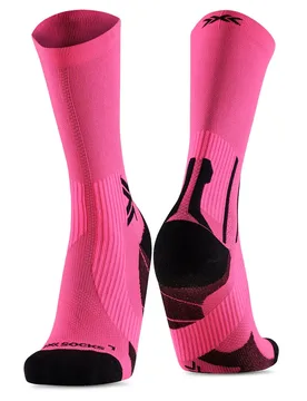 Calzini Run Perform Crew Fluo Pink / Black EU 45-47 - X-SOCKS - FashionsVida