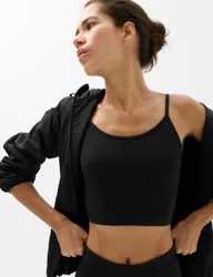 Essential Scoop Neck Crop Top Black female