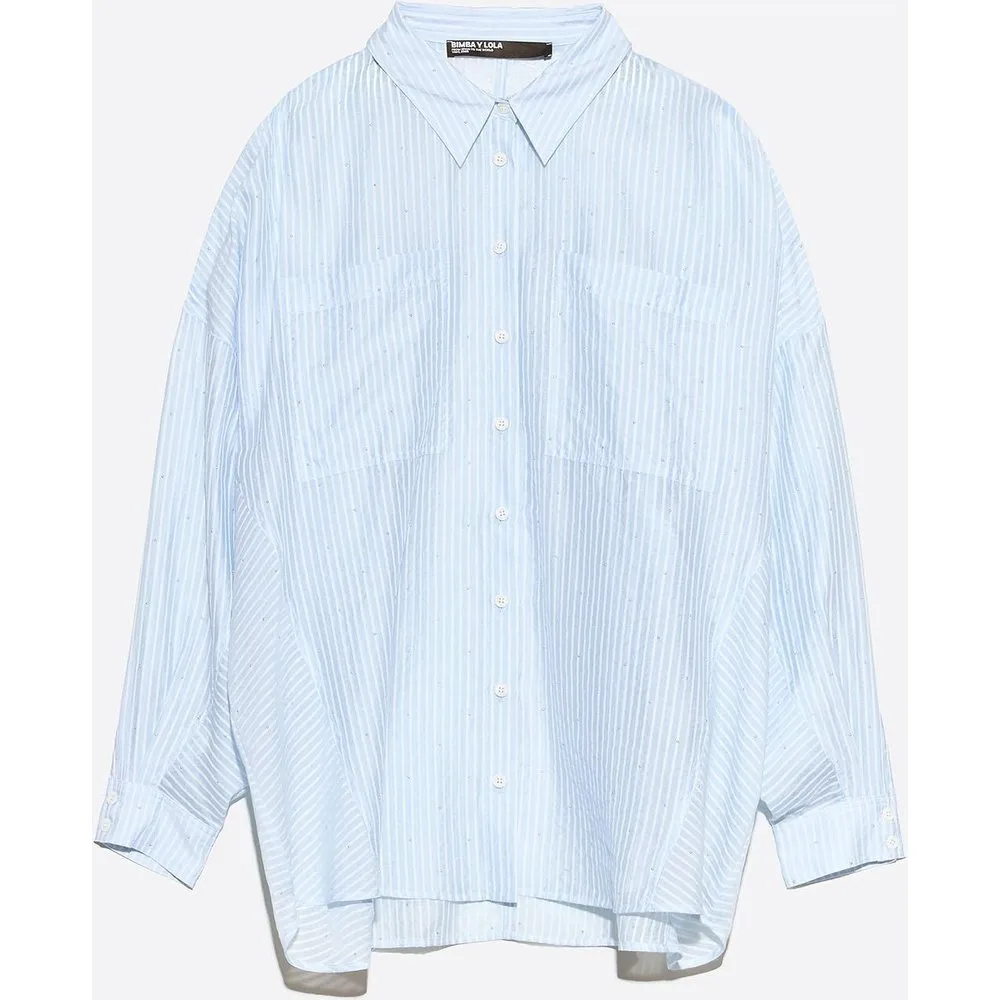 Camisa de mujer oversize miniremaches rayas - Bimba y Lola - FashionsVida