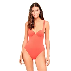 Maillot De Bain Balconette Neckline Removable Cups