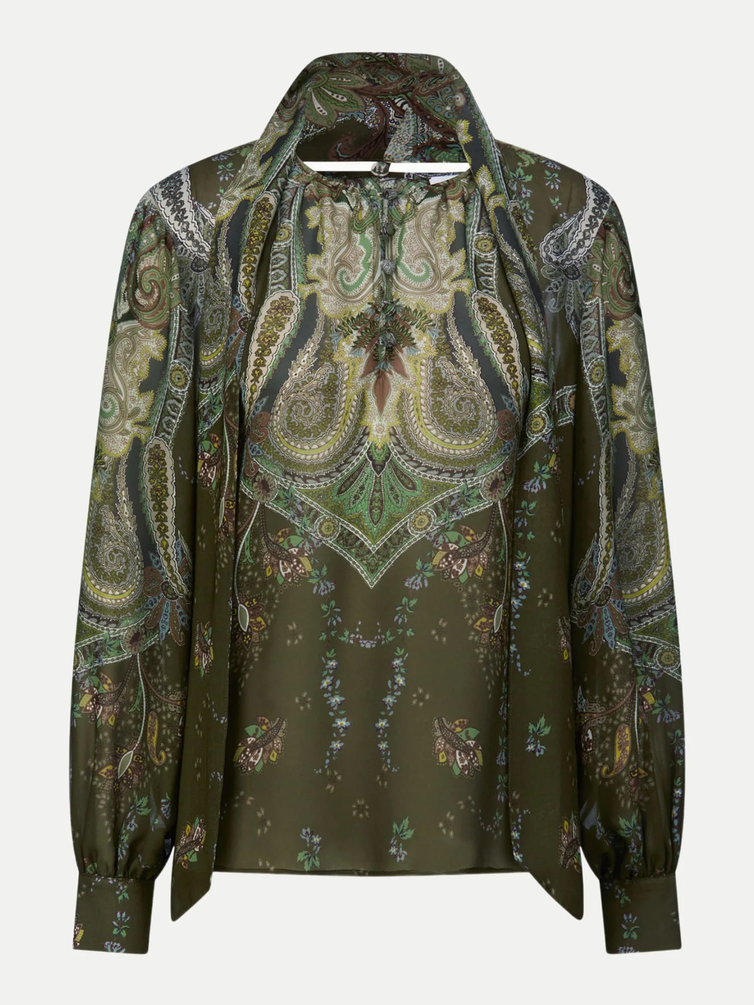 Bluse mit Paisley-Muster 583-olive patterned 42 - Riani - FashionsVida