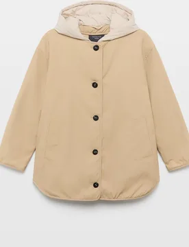 Parka de mujer con capucha y detalles a contraste - Woman El Corte Inglés - FashionsVida