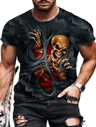 Summer street style: Men's 3D printed short-sleeved T-shirts with a lightweight and breathable polyester fabric
