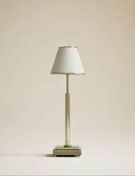 Rechargeable Brass Table Lamp Antique Brass