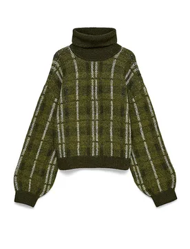 Maglione a collo alto VMTOBY verde scuro M - Vero moda - FashionsVida