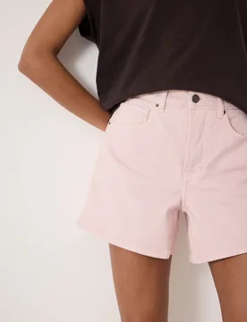 Denim High Waisted Shorts Light Pink female - hush - FashionsVida