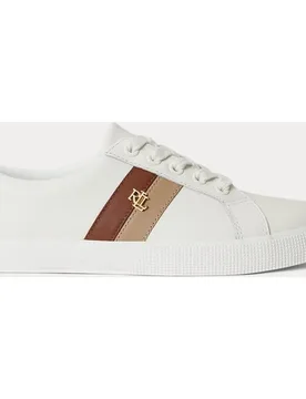 Zapatilla Janson II de mujer en piel con rayas laterales - Lauren Ralph Lauren - FashionsVida