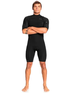 Shorty à Manches Courtes Avec Fermeture éclair Devant Everyday Sessions 2024 2/2 Mm Black XL - Quiksilver - FashionsVida