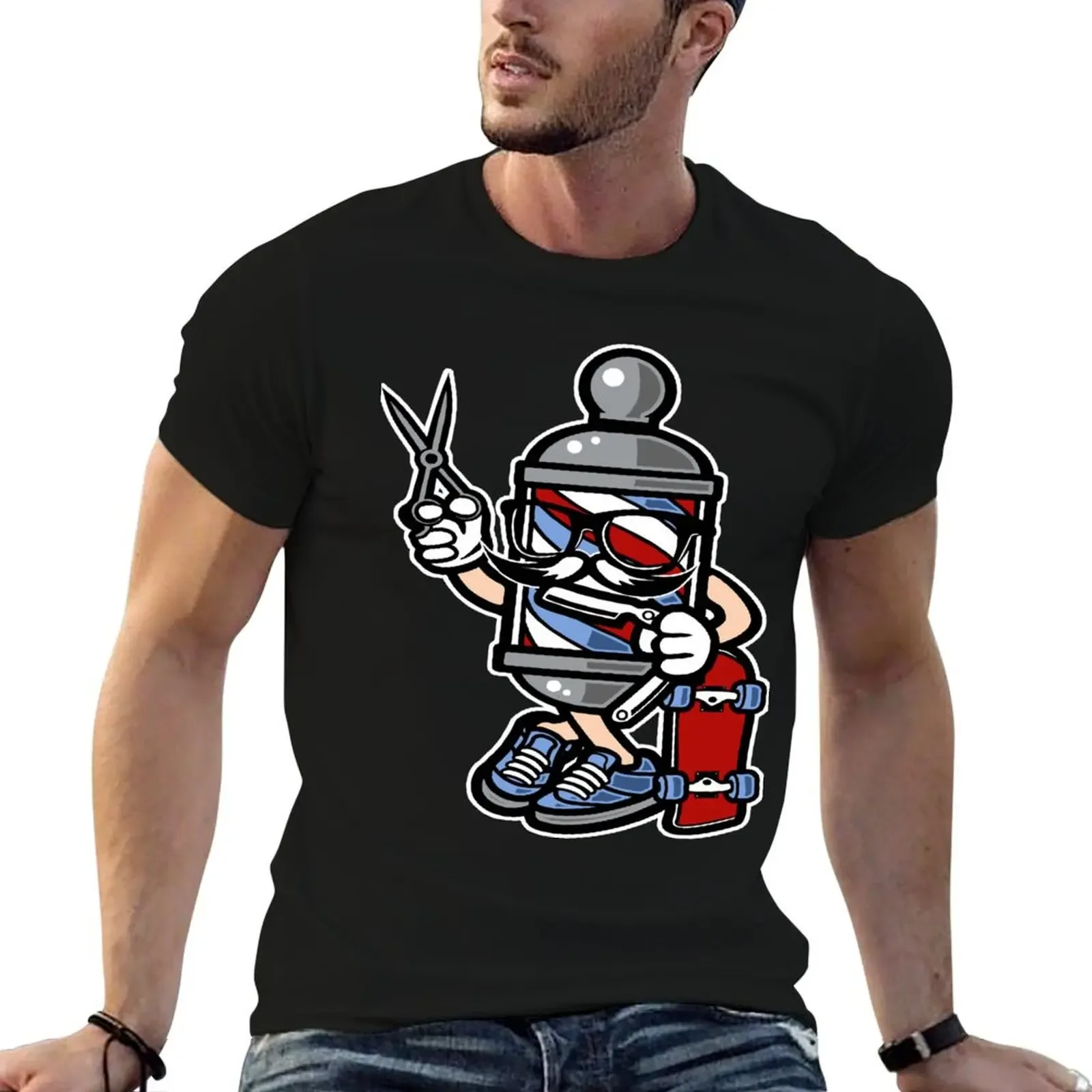 Barber Skater T-Shirt Basic Simple Casual Short Sleeve Tee - Aliexpress - FashionsVida