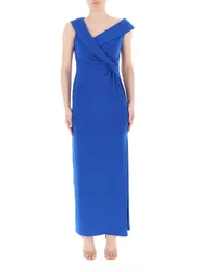 Abito con drappeggio BLU 4