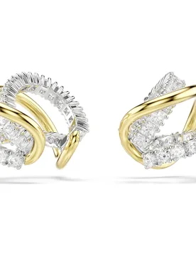 Orecchini ear cuff Hyperbola, Taglio misto, Bianchi, Mix di finiture OS - Swarovski - FashionsVida