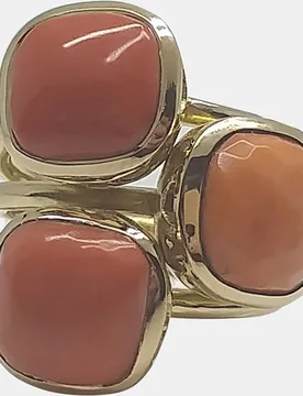 ROMO - Anillo de oro y coral - Romo - FashionsVida