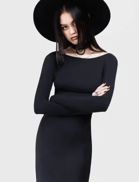 Gothic Kurzes Kleid - Ligeia Mini Dress - XXL bis 4XL - für Damen - Größe XXL - schwarz - Frauen - female - KIHILIST by KILLSTAR - FashionsVida