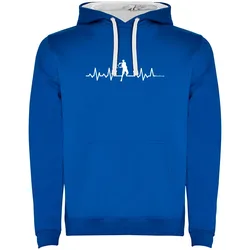 Tennis Heartbeat Two-colour Hoodie Royal Blue / White M