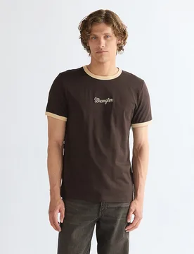 Camiseta de hombre ringer de manga corta - Wrangler - FashionsVida