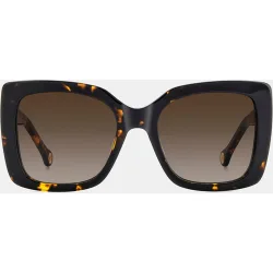 Gafas de sol de mujer cuadradas en acetato con lente degradada en havana