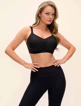Elevate Ultimate Support Underwired Sports Bra D-H Black female - Fantasie - FashionsVida